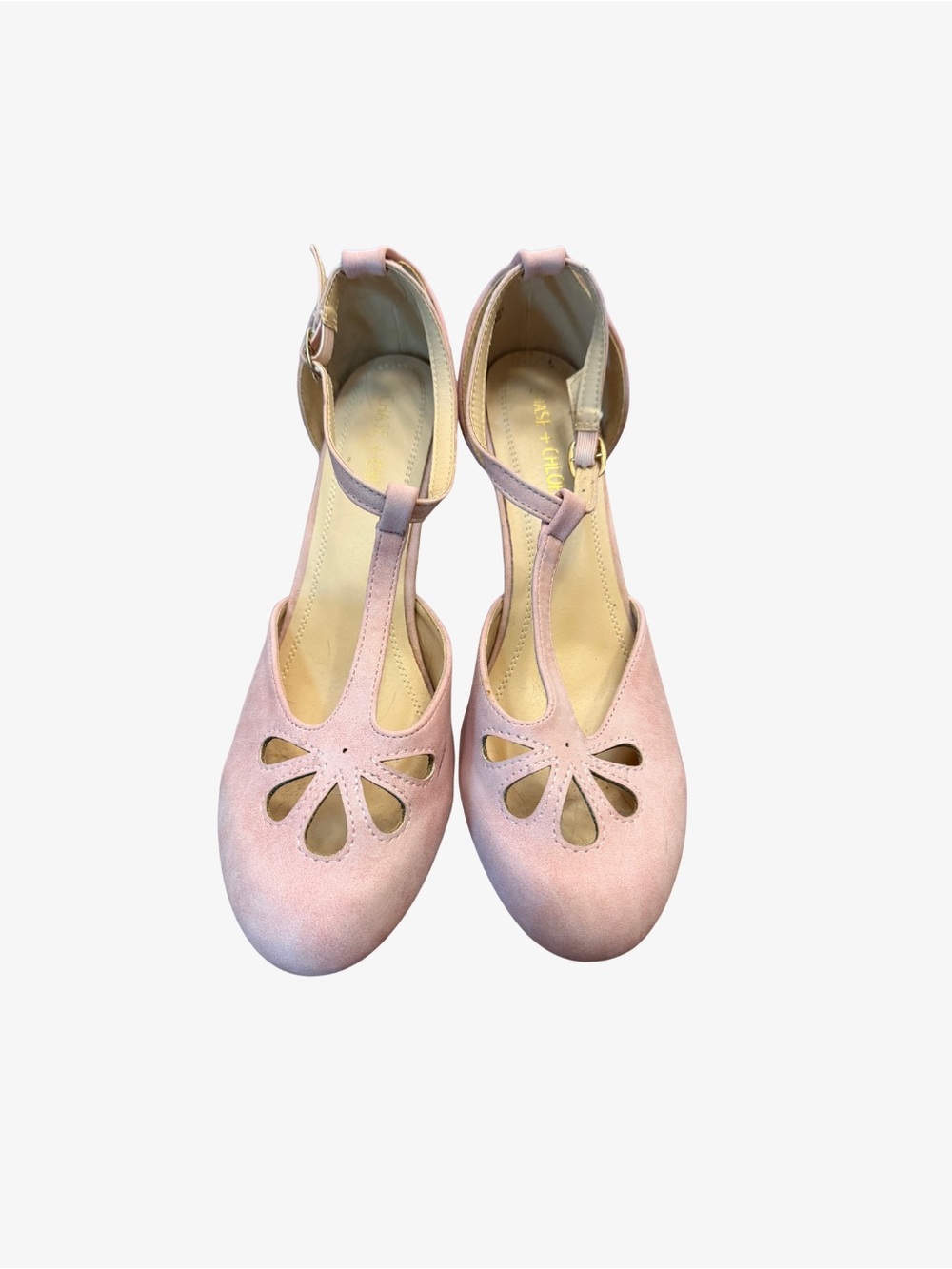 Women's T-Strap Pink Dress Shoes